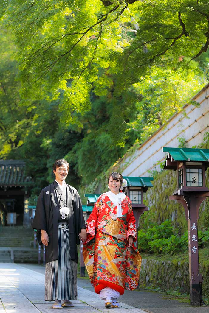 京都長楽寺での前撮り撮影