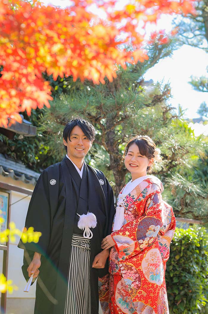 京都の紅葉と和装前撮り