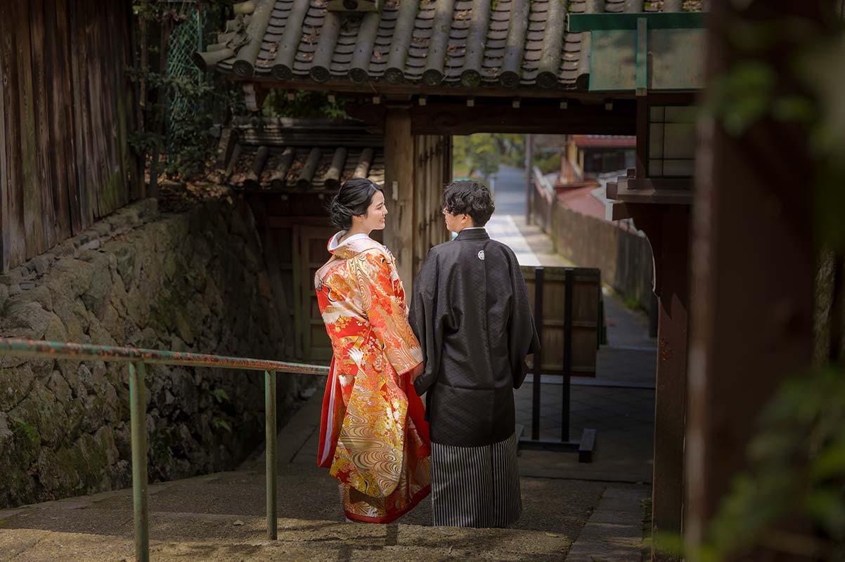 京都長楽寺で和装前撮り