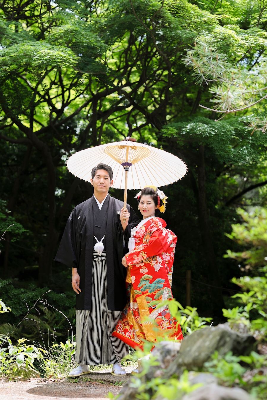 新日本髪と新緑が映える、初夏の京都で和装前撮り