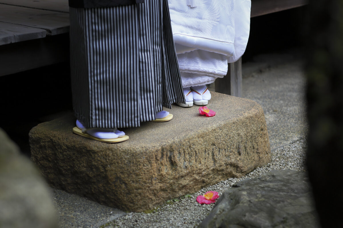 花嫁様の足元ショット