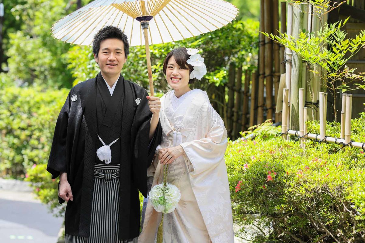 長楽寺参道での番傘を使ったお写真