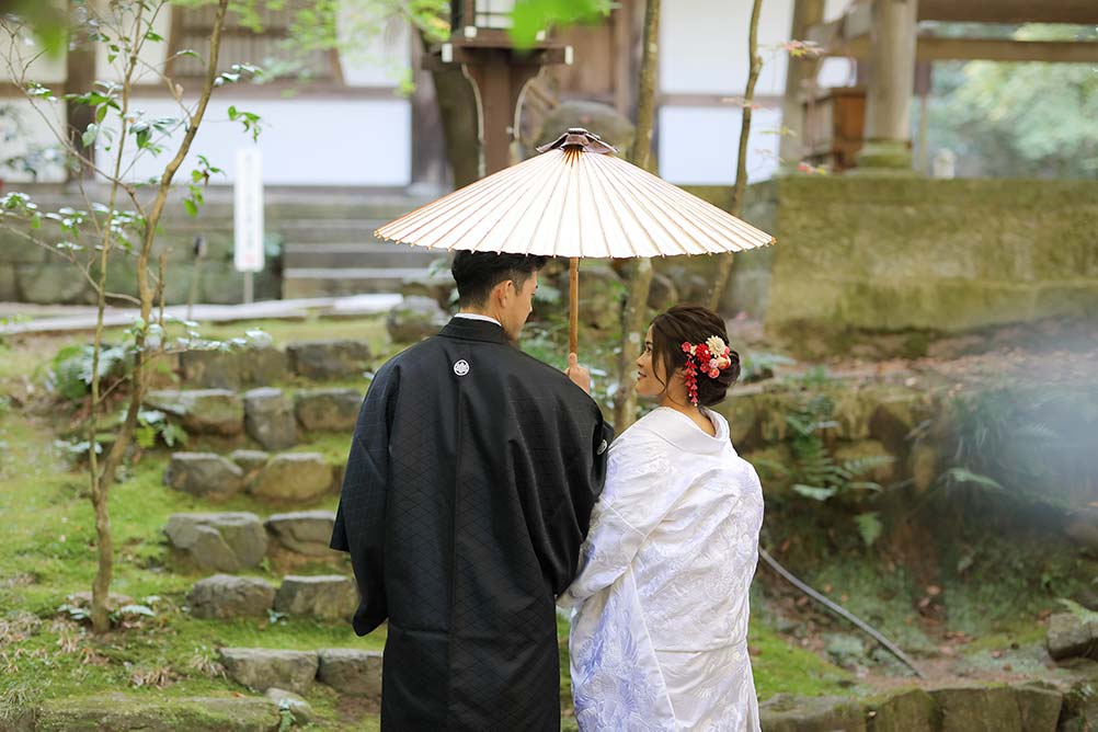 京都長楽寺での和装フォトウェディング 写真