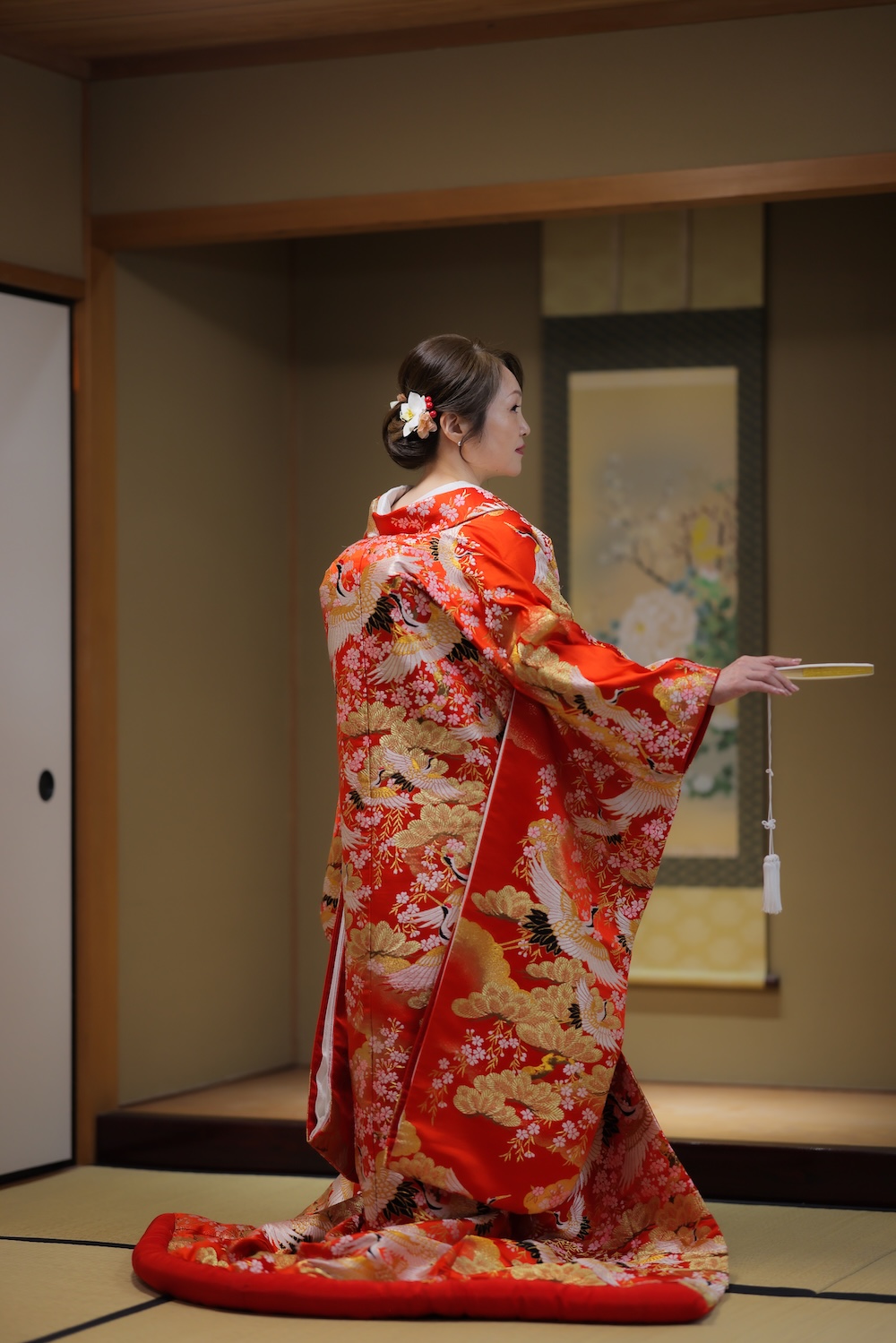 色打掛21.赤−桜と鶴