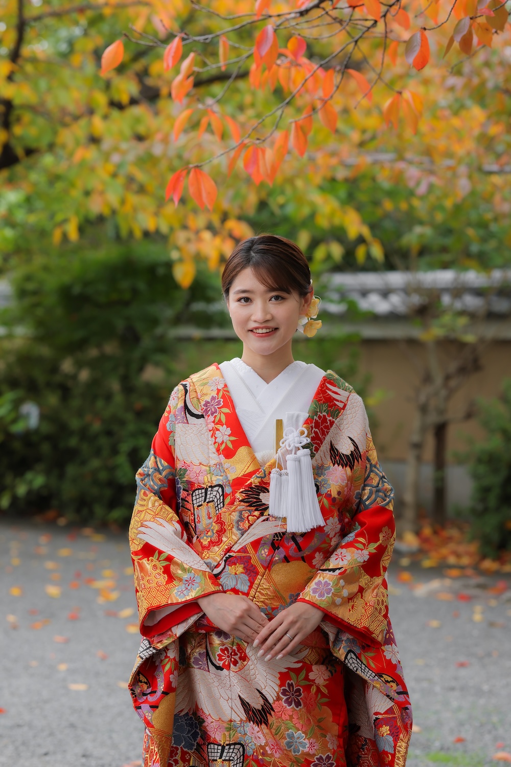 色打掛23.赤−鶴と御所車