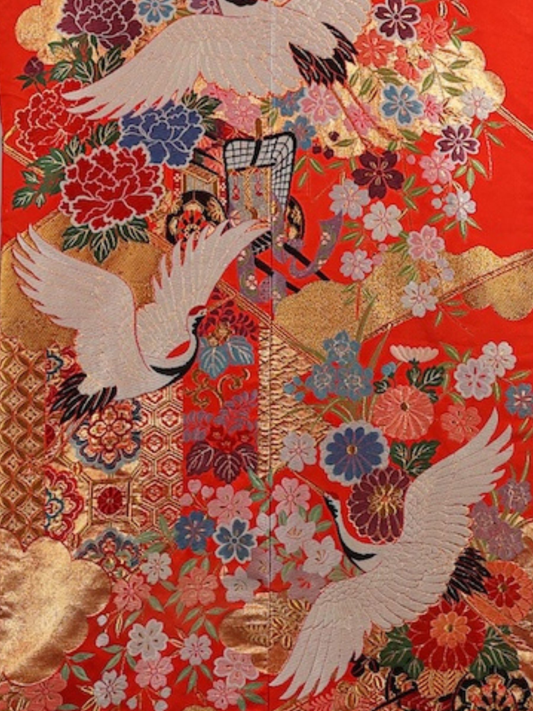 色打掛23.赤−鶴と御所車