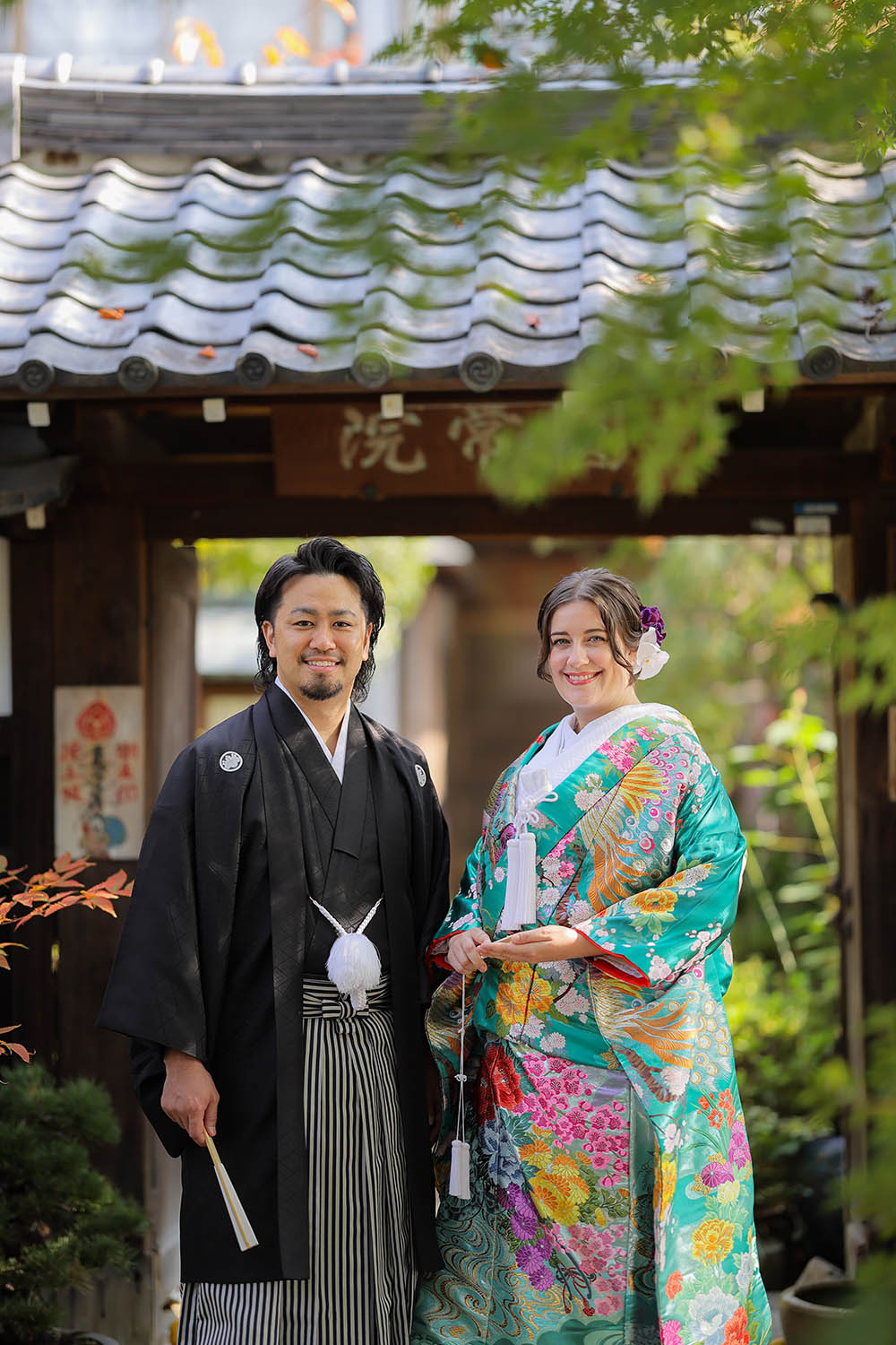 日本とアメリカの国際結婚のお客様の和装結婚写真