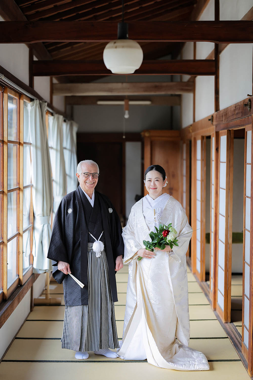 イタリアと日本の国際結婚のお客様の和装ウェディングフォト