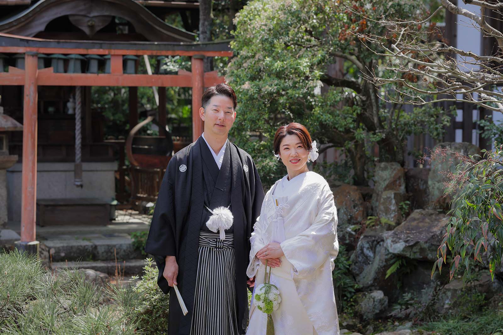 結婚15周年に京都で和装結婚写真