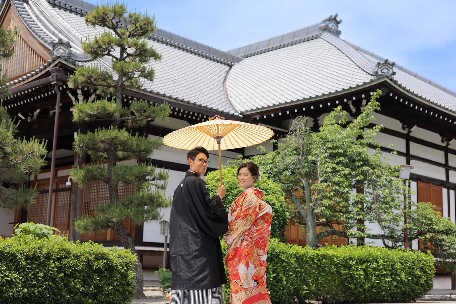 結婚10周年に京都で和装記念写真