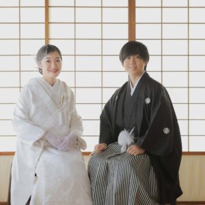 ヘッドドレス&白無垢でレトロに前撮り