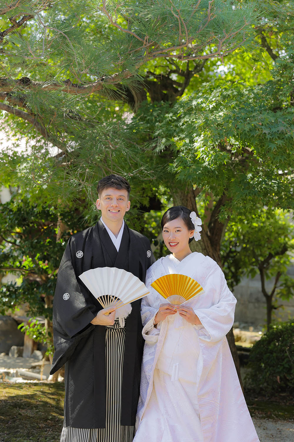 黒の色打掛で弘誓寺様で和装前撮り