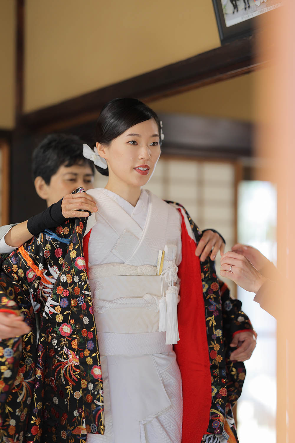 弘誓寺様での和装お支度の様子