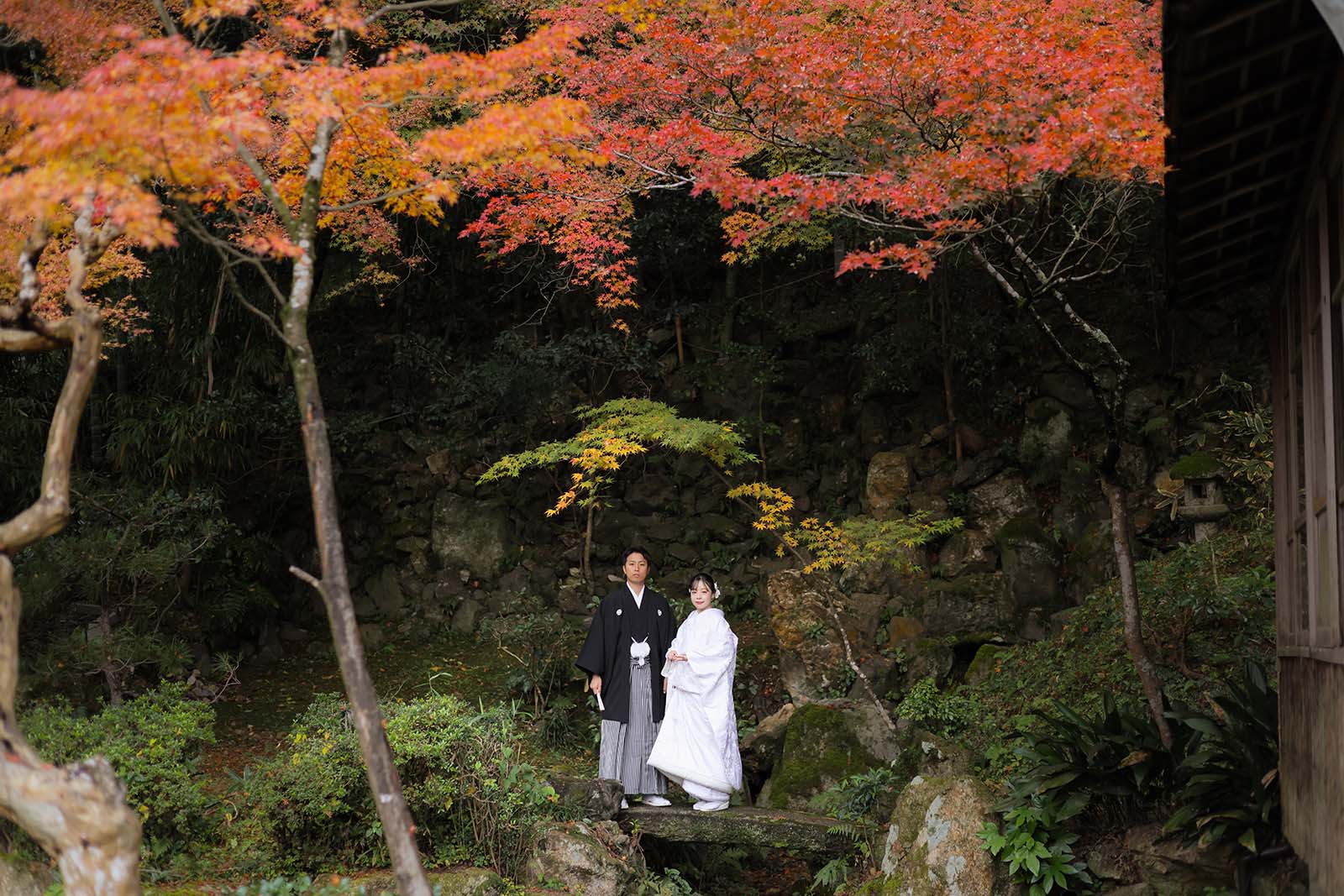 長楽寺様の庭園の紅葉と