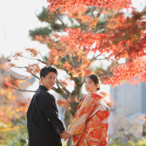 妙蓮寺様の紅葉と和装前撮り