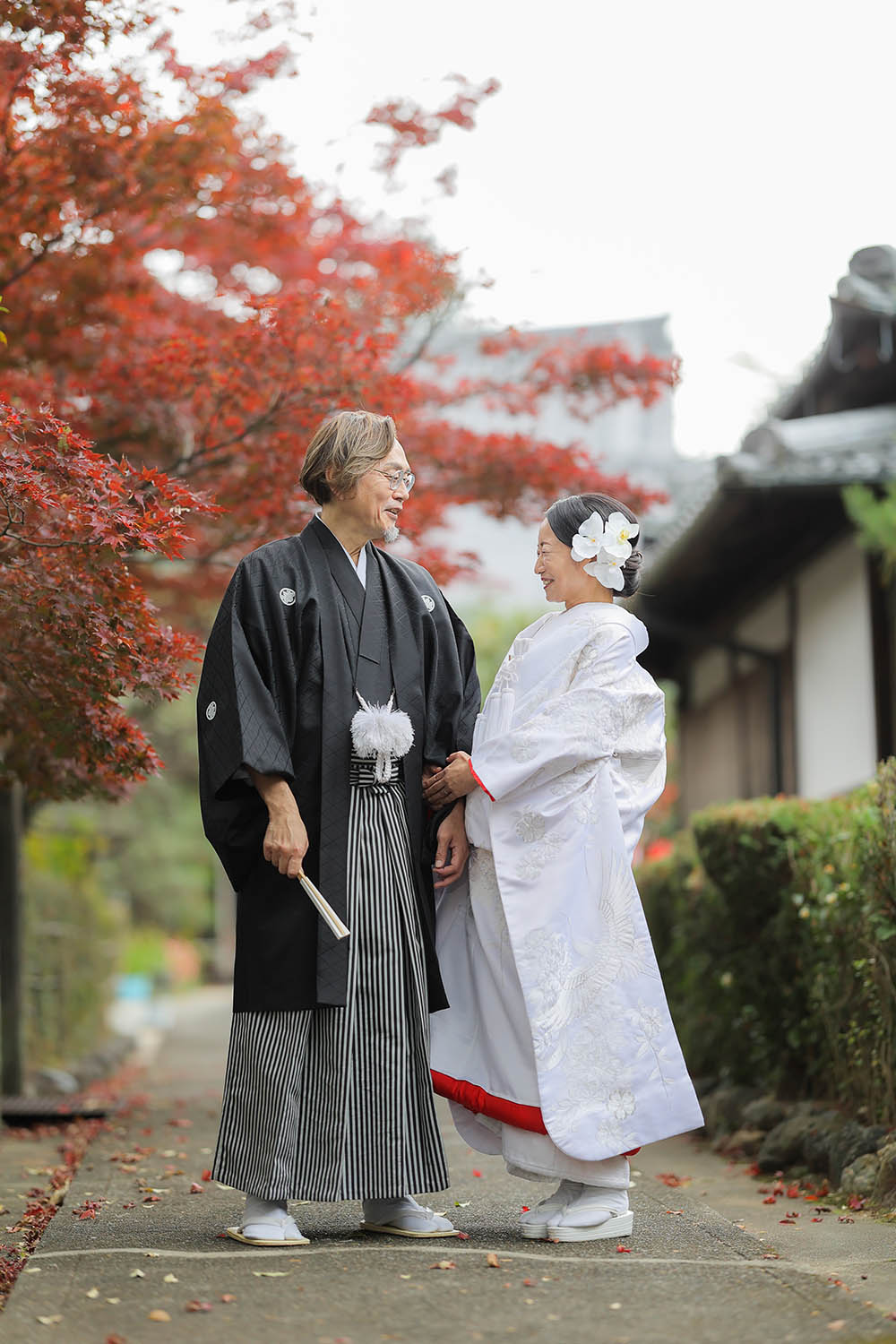 戒光寺様の紅葉と結婚記念写真ブログ画像