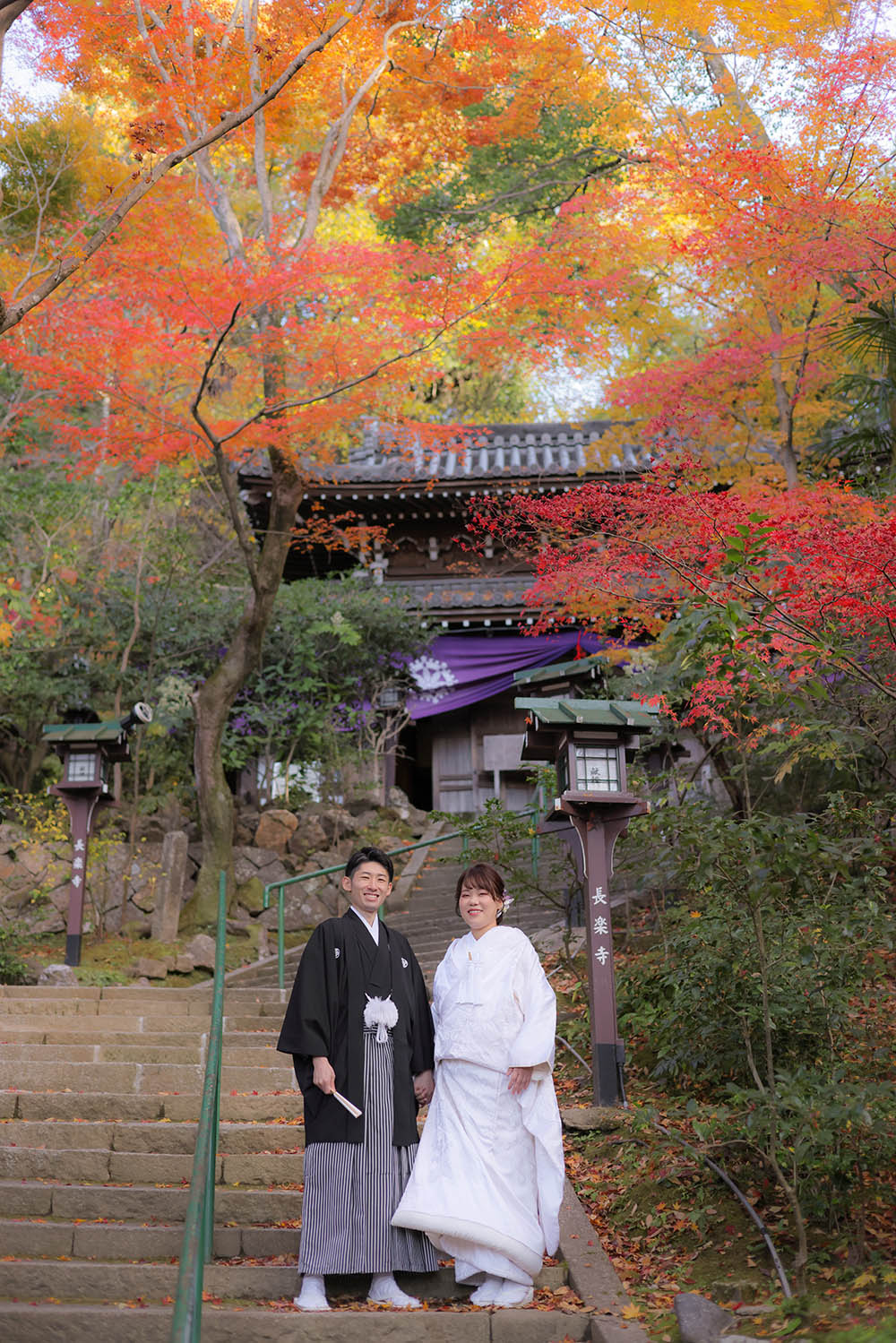 長楽寺様の色とりどりの紅葉と前撮り