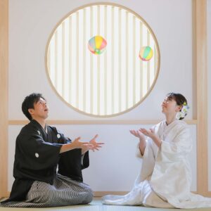 和装前撮りアイテム紙風船