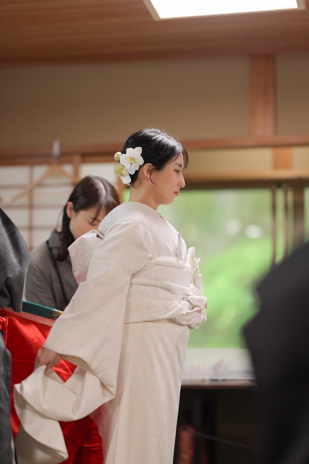 花嫁様のお着付け風景