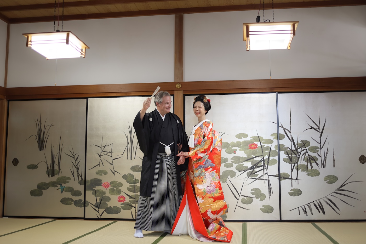 フィンランド人のお客様の和装結婚写真