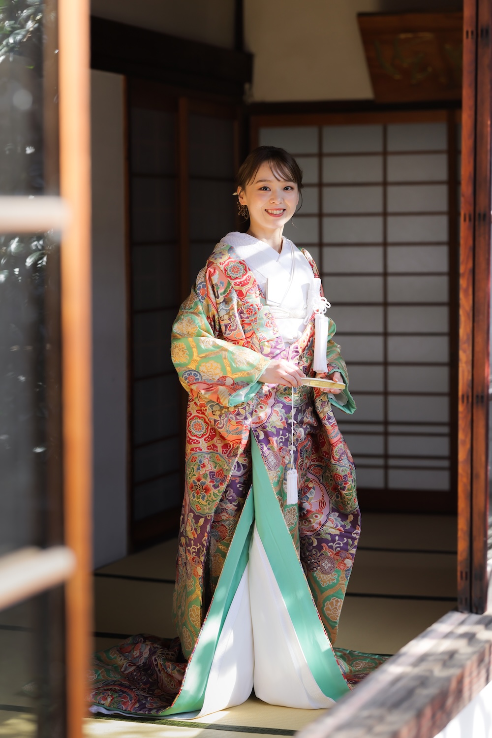 色打掛7.緑−丸紋