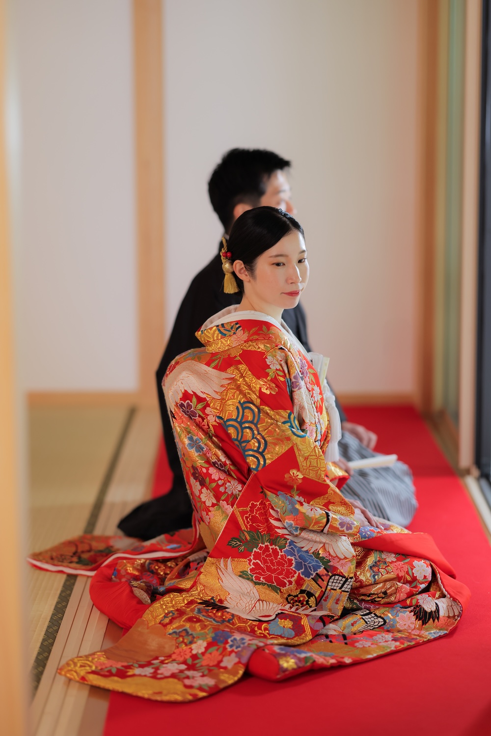 色打掛23.赤−鶴と御所車