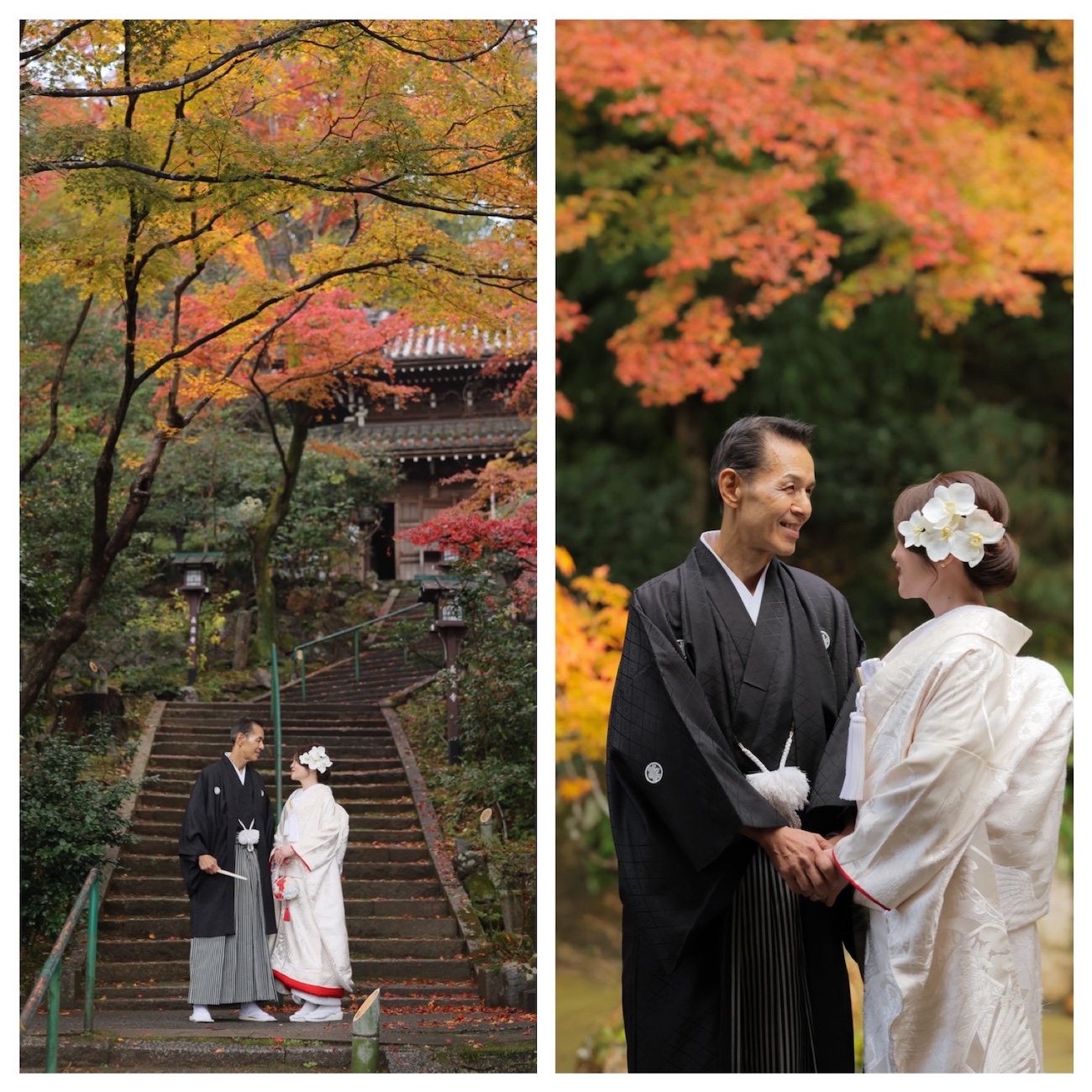 【京都・長楽寺】50代＆60代の大人婚｜和装2着プランで残す結婚記念の撮影レポート