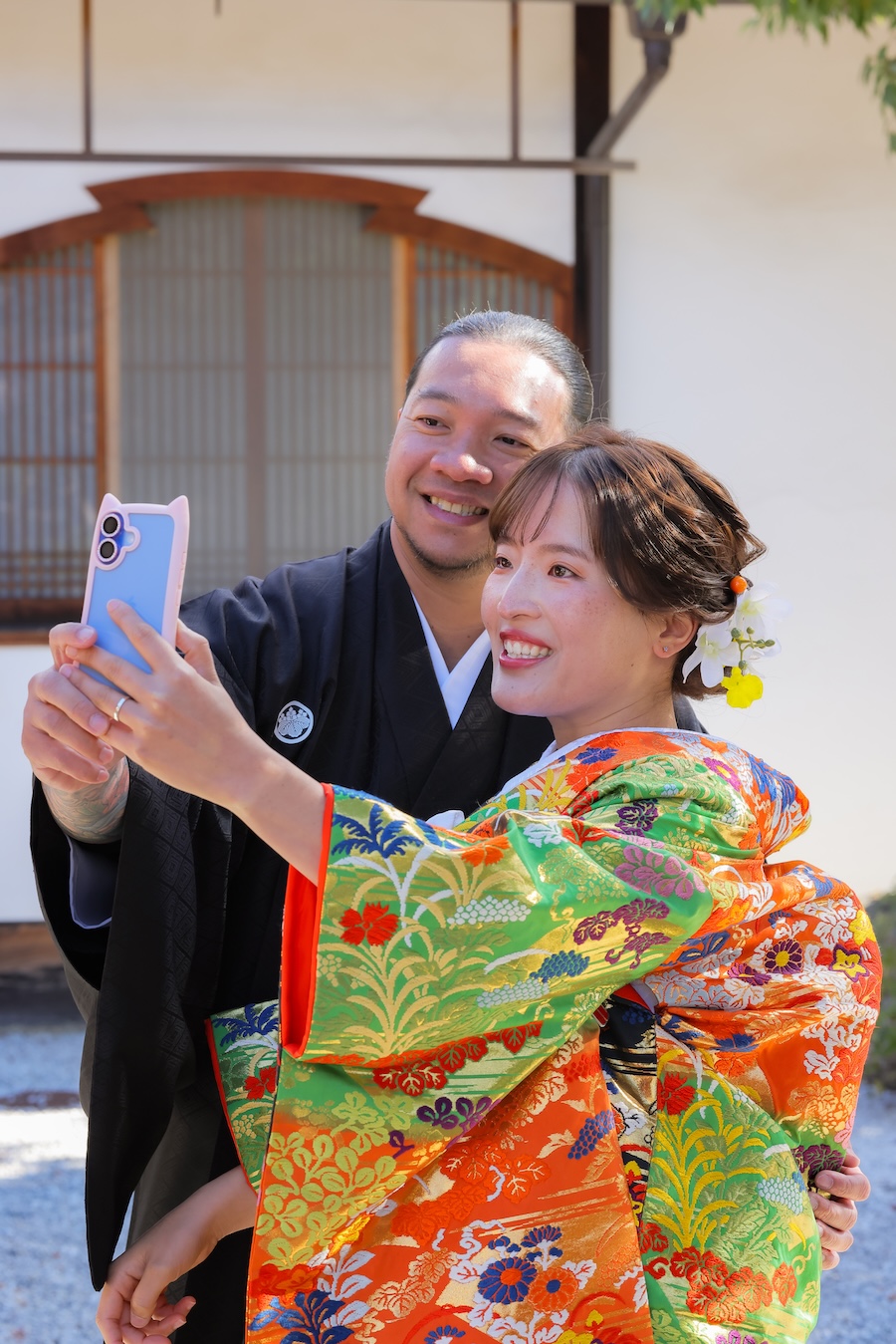 撮影の合間のスマホでの撮影タイムのオフショット