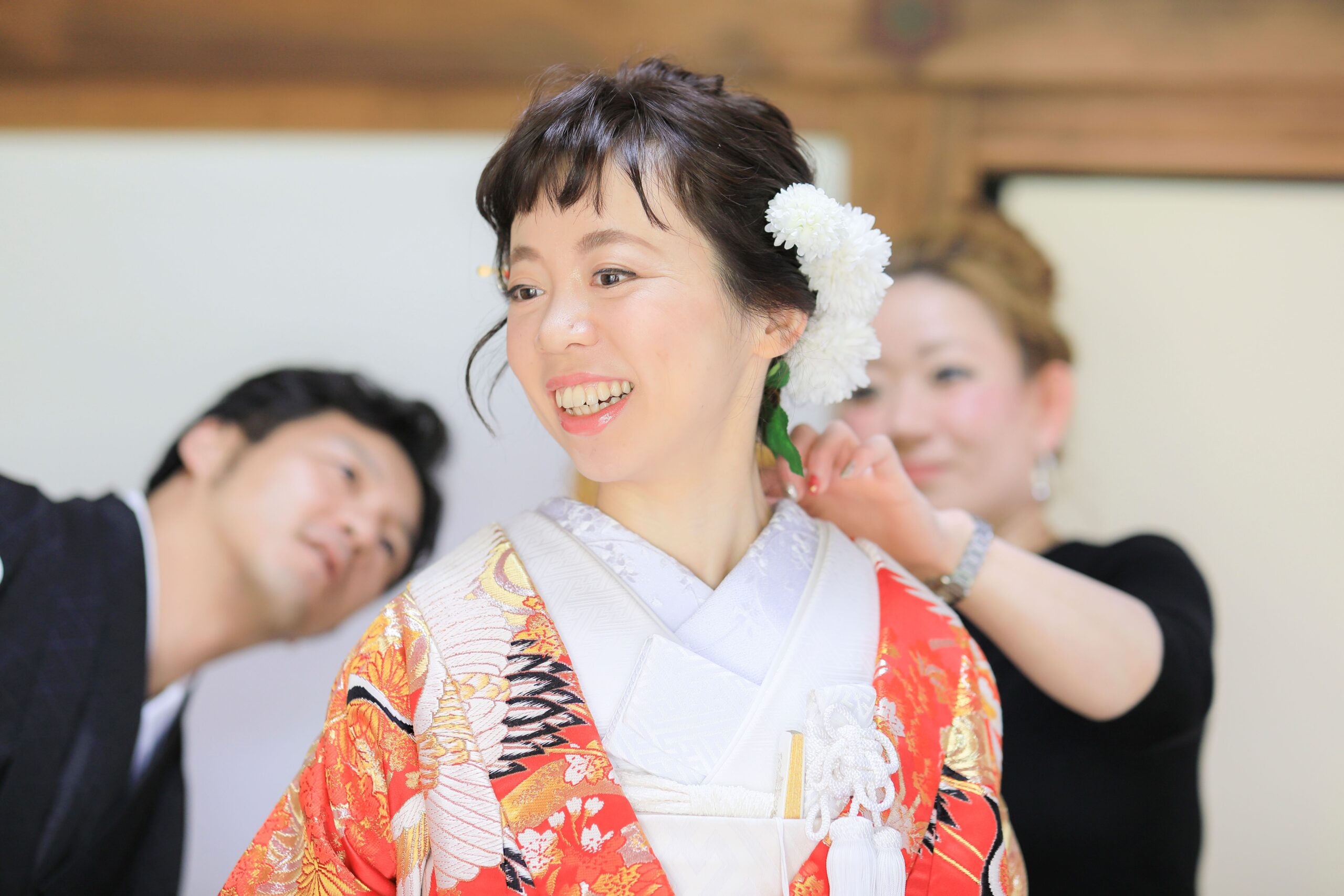 新郎様と一緒に進めたヘアメイク｜30代ご夫婦の和装前撮り