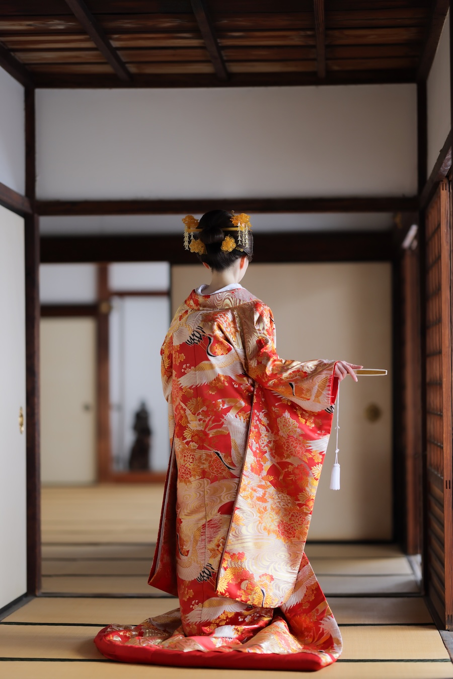 新日本髪で京都で和装フォトウェディング