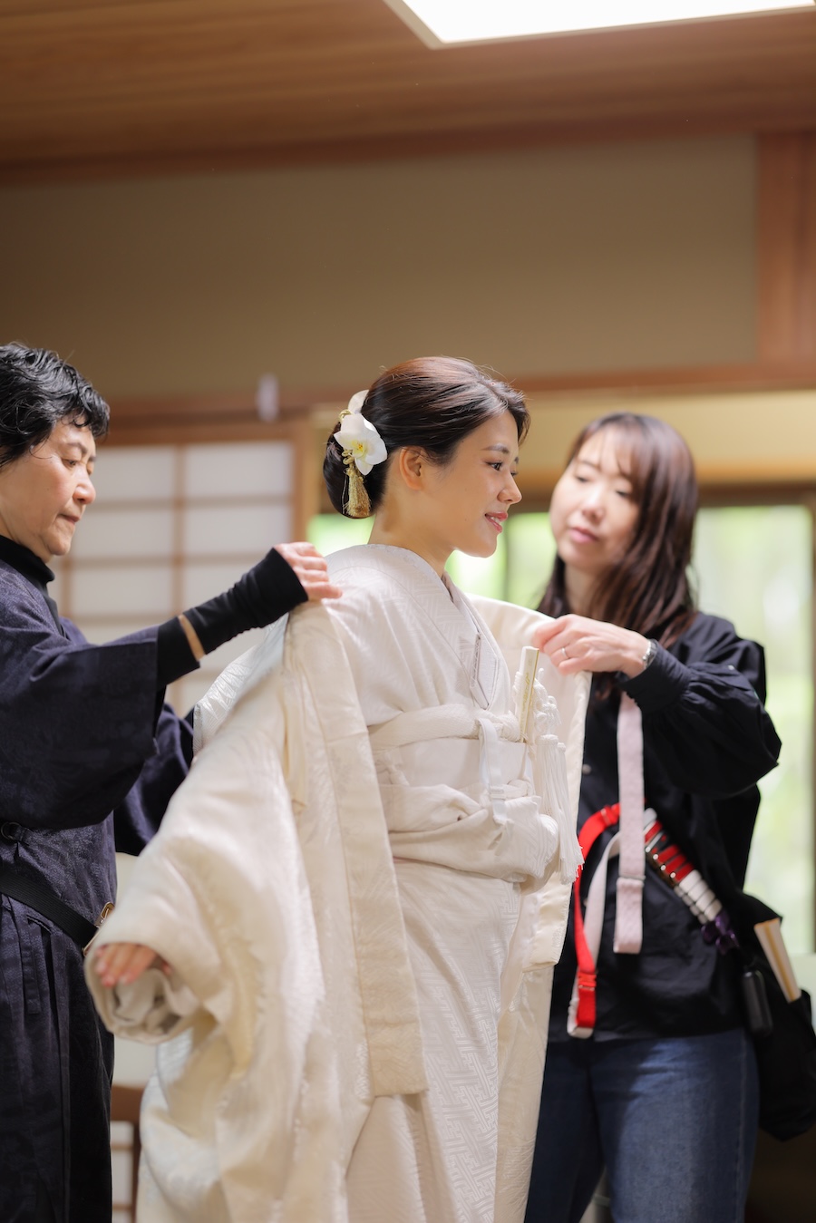白無垢へのお色直しもスムーズに