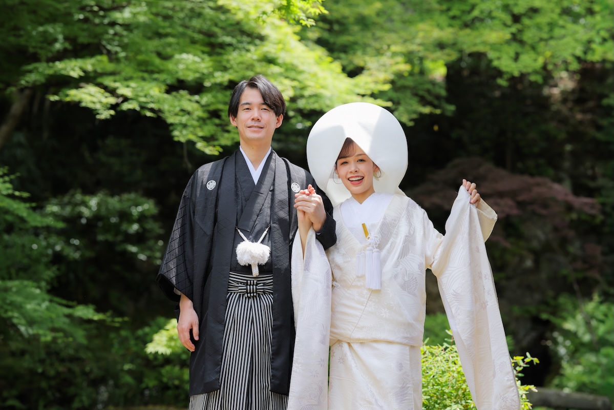 綿帽子でカジュアルな京都の和装フォト