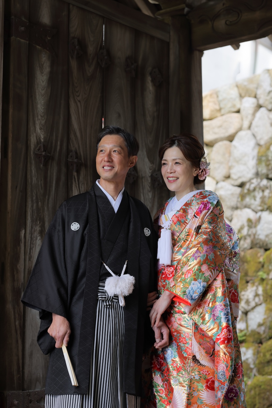 40&50代のお客様の京都での結婚周年記念写真