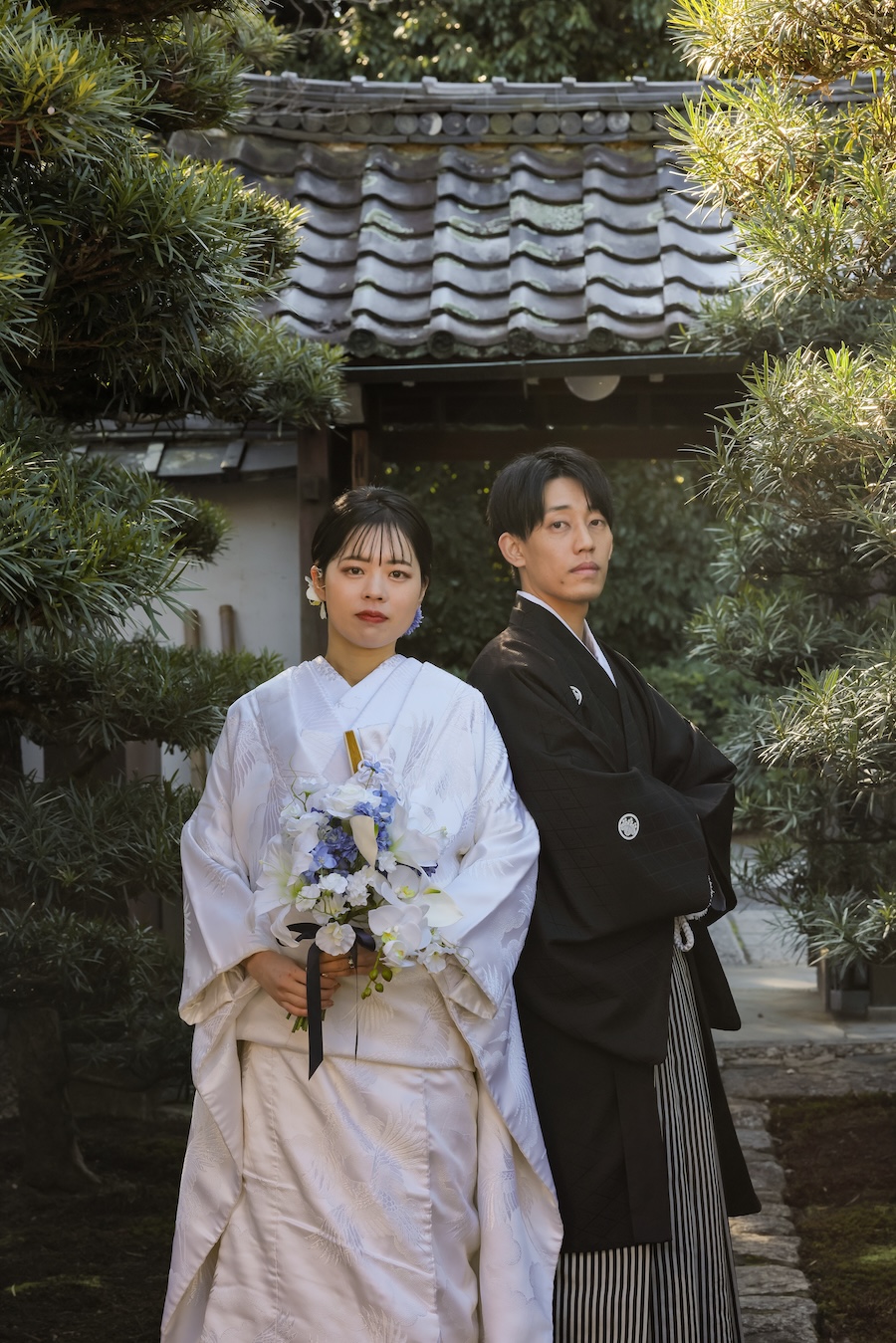 壽聖院での貸切の和装前撮り白無垢のお写真