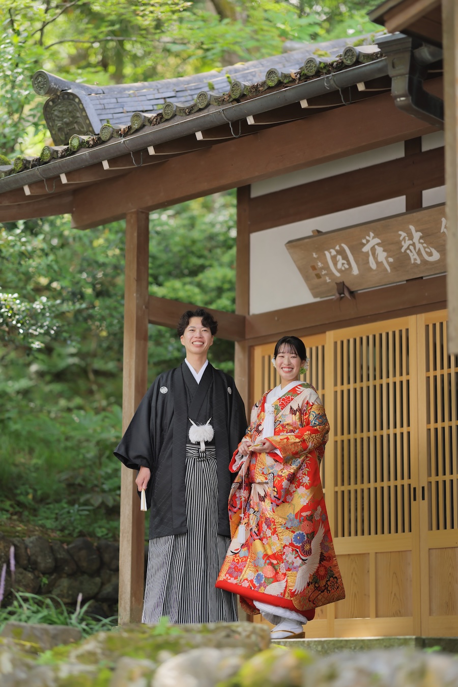 長楽寺門前で夏の和装前撮り