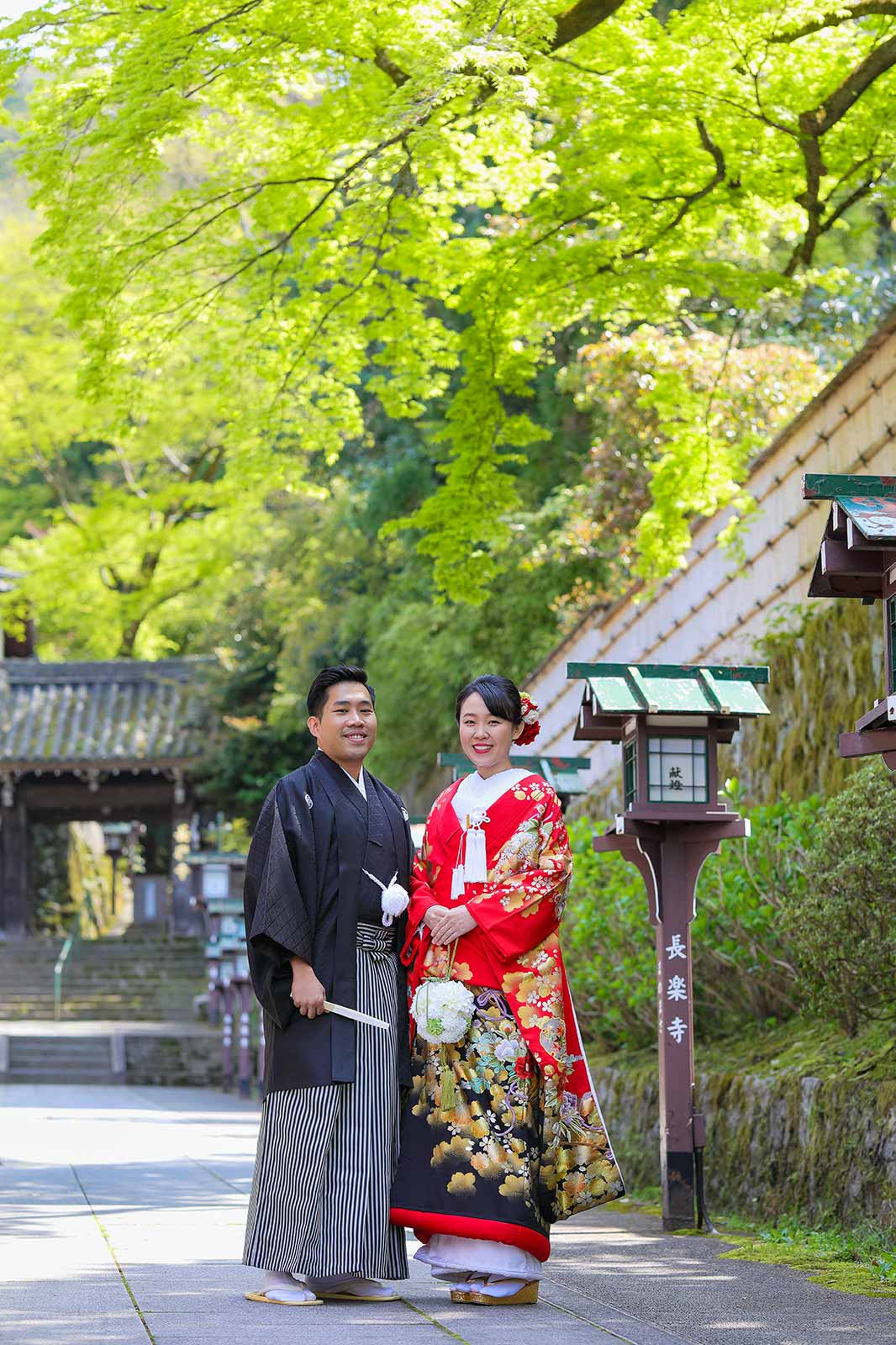長楽寺参道でのロケーション撮影お写真