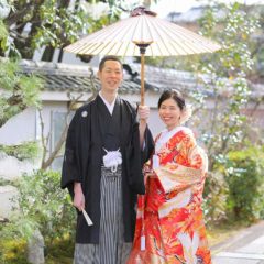 京都で冬に和装フォトウェディング