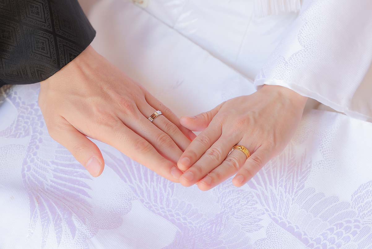 金の結婚指輪のお写真