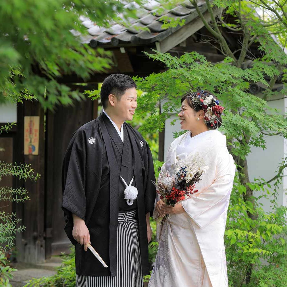 屋内外両方で京都で前撮り