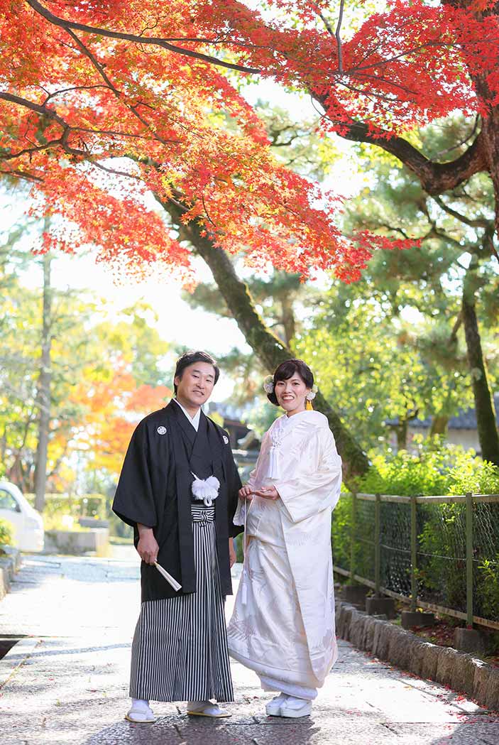 紅葉の15週年結婚写真