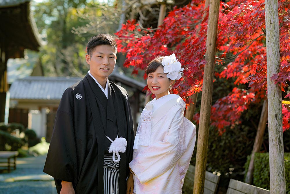 京都の紅葉と前撮りお写真