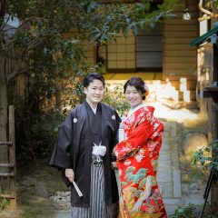 京都の長楽寺での和装前撮りお写真