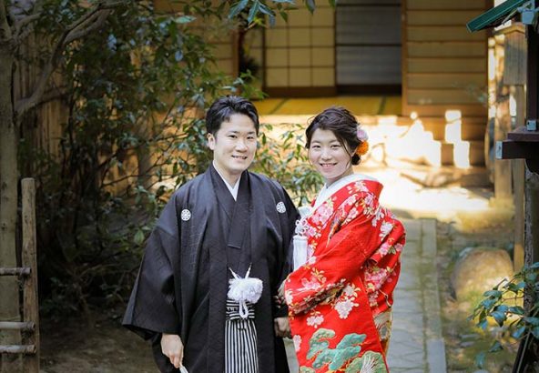 京都の長楽寺での和装前撮りお写真