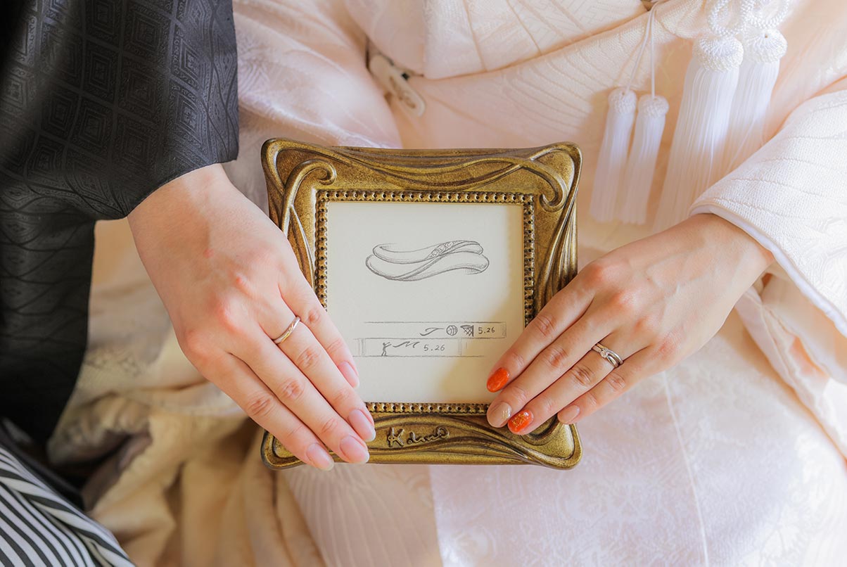 デザイン結婚写真の下絵