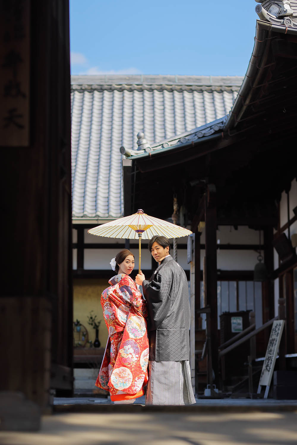 戒光寺様にて。人目を気にせず京都のお寺でゆったり前撮り